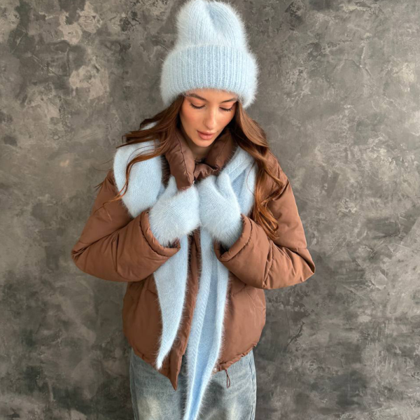 Описание вязания #Пушистый_комплект