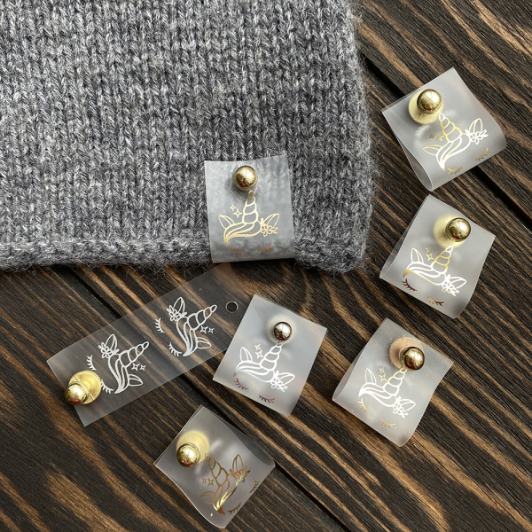 Бирка Единорог с кнопкой Силикон