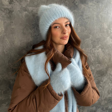 Описание вязания #Пушистый_комплект