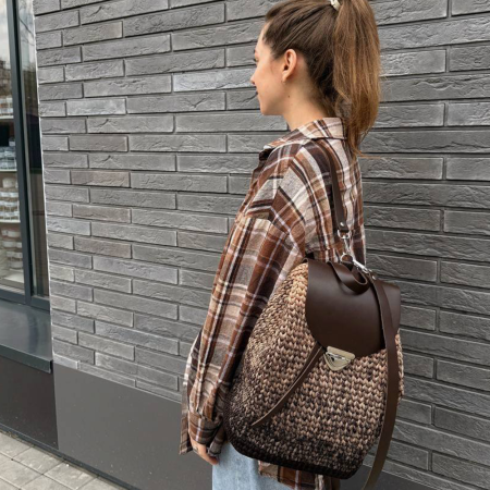 Набор для рюкзака из натуральной кожи