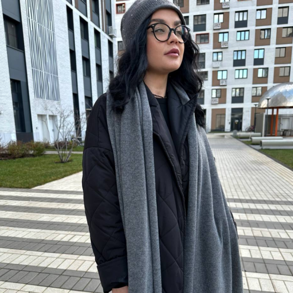 Кашемировый палантин by WoolDom, Галька