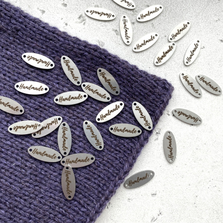 Бирка Hand Made металл Овал