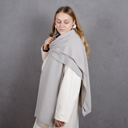 Кашемировый палантин by WoolDom, Пенка латте