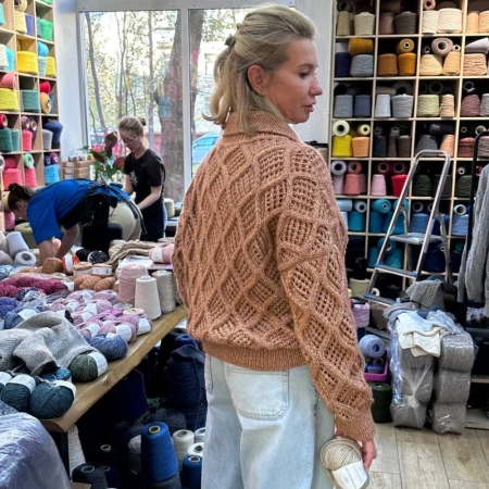 Описание вязания #Карди_Саша_Белый