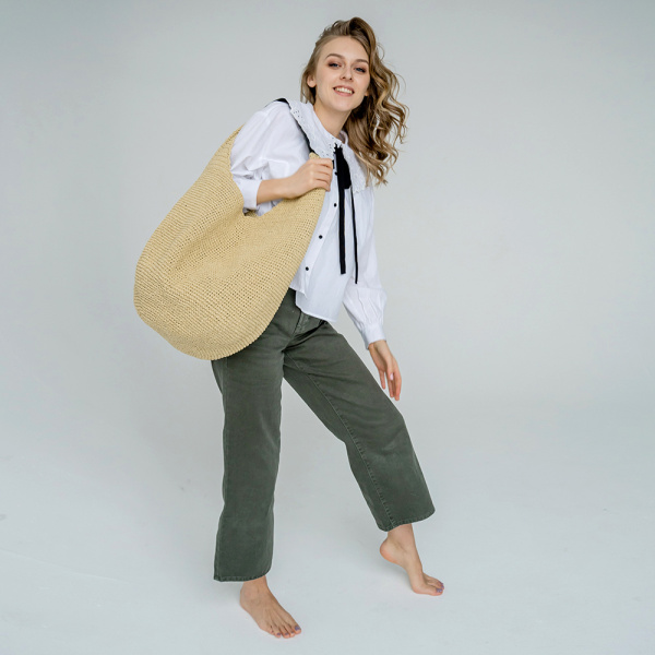 Описание вязания #Сумка_мешок