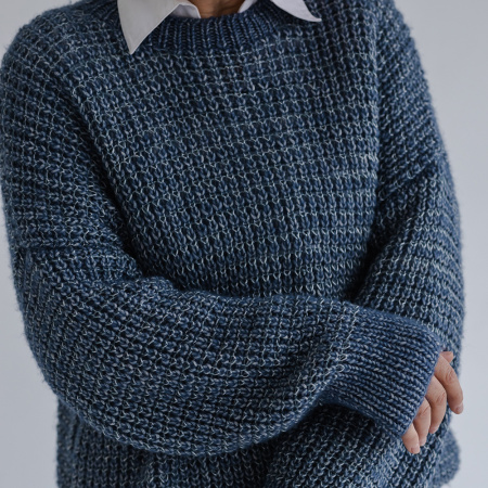 Описание вязания. Джемпер #Соты_21_века