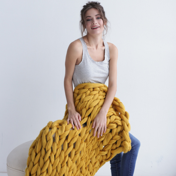 Плед из мериноса, Горчица