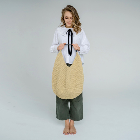 Описание вязания #Сумка_мешок