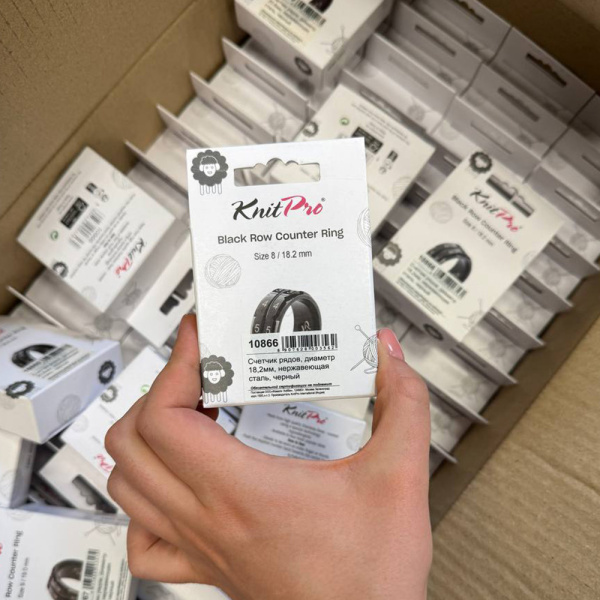 Счетчик рядов, кольцо KnitPro, Цвет черный