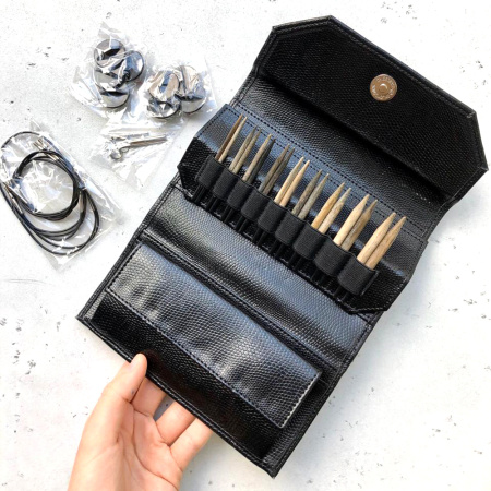 Набор спиц 7 см 9 пар LYKKE Black