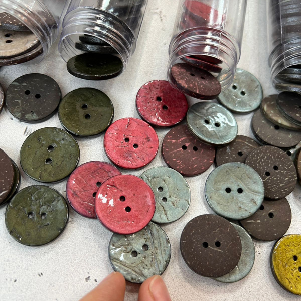 Пуговицы CONCEPT, размер 40, кокос, 25 мм