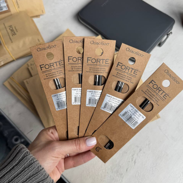 Спицы съемные Forte ChiaoGoo, 13 см, карбон