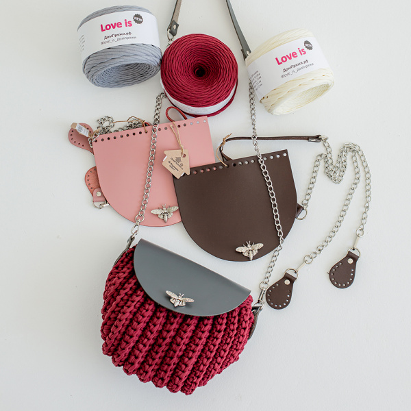 Набор для сумки ракушки из нат. кожи