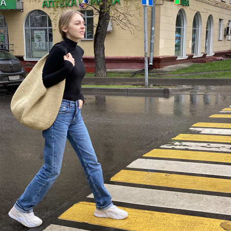 Описание вязания #Сумка_мешок