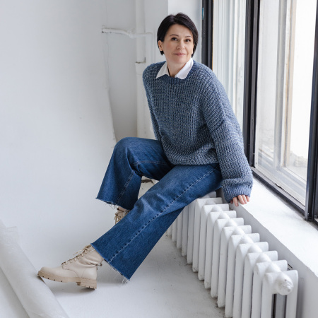 Описание вязания. Джемпер #Соты_21_века