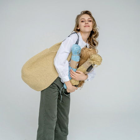 Описание вязания #Сумка_мешок