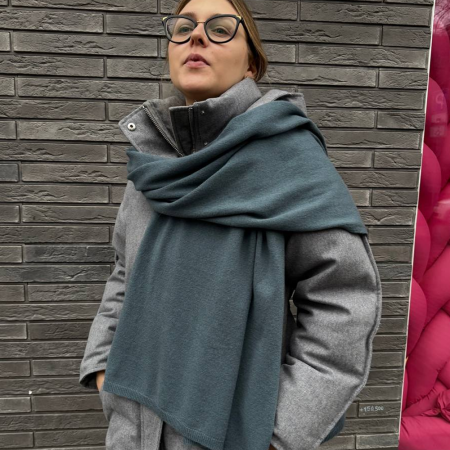 Кашемировый палантин by WoolDom, Сизый голубь