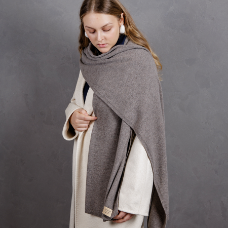 Кашемировый палантин by WoolDom, Мокка Мусс