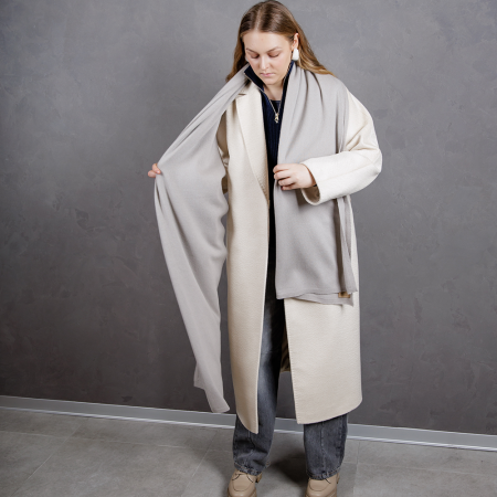 Кашемировый палантин by WoolDom, Пенка латте