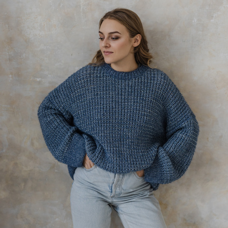 Описание вязания. Джемпер #Соты_21_века