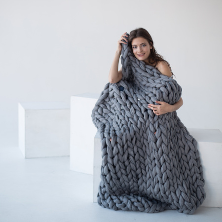 Плед из мериноса, Грифельный