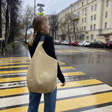 Описание вязания #Сумка_мешок