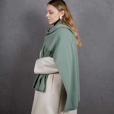 Кашемировый палантин by WoolDom, Шалфей
