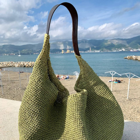 Описание вязания #Сумка_мешок