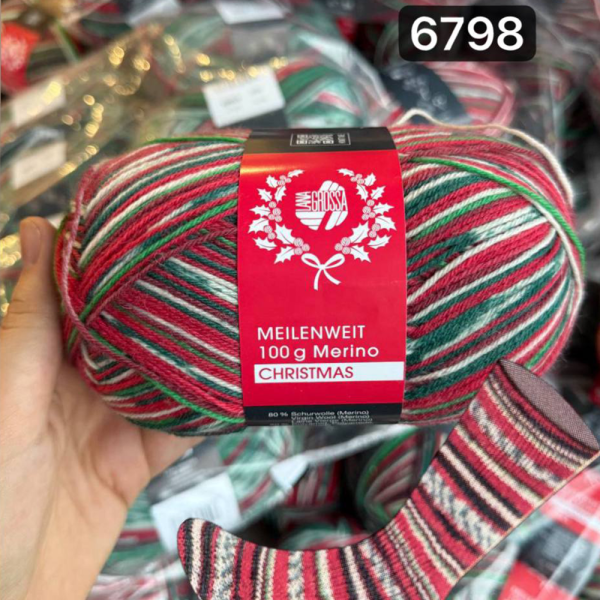 Пряжа Lana Grossa 4-х нитка Meilenweit 100 Merino Christmas