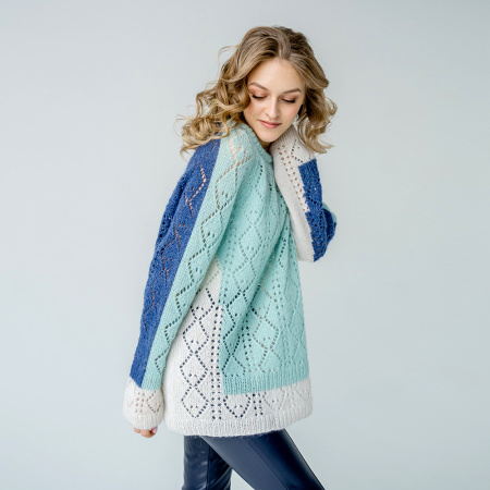 Описание вязания #Кофточка_LOEWE