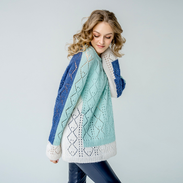 Описание вязания #Кофточка_LOEWE