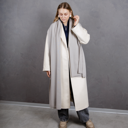 Кашемировый палантин by WoolDom, Пенка латте