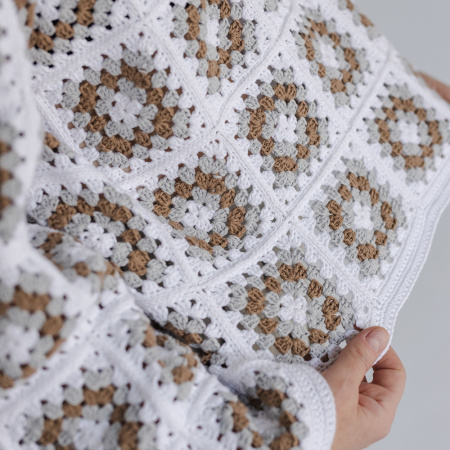 Описание вязания #Джемпер_кроше