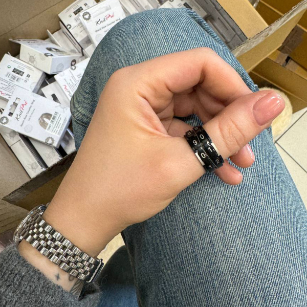 Счетчик рядов, кольцо KnitPro, Цвет черный