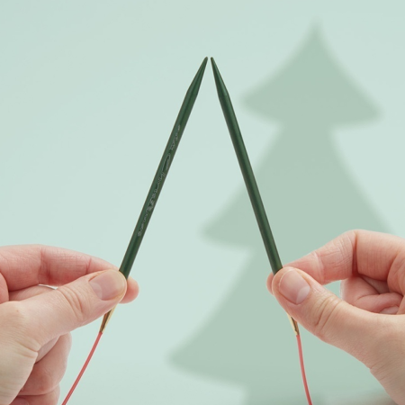 Спицы круговые с удлиненным кончиком Addi Christmas, 705-2