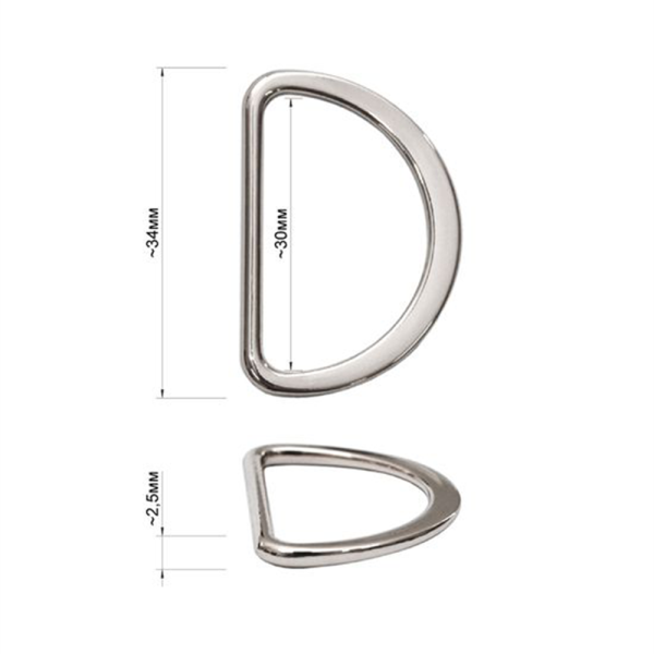 Полукольцо металлическое 3 см