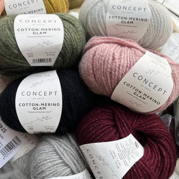 Пряжа Katia Cotton-Merino Glam