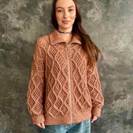 Описание вязания #Карди_Саша_Белый