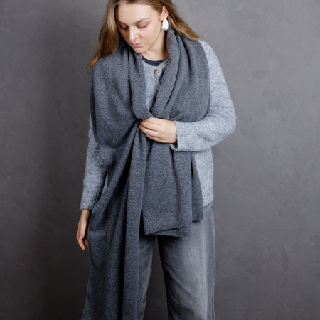 Кашемировый палантин by WoolDom, Галька