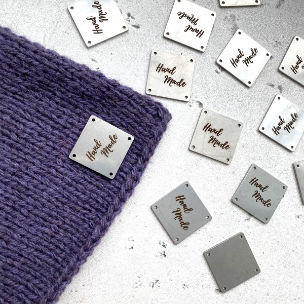 Бирка Hand Made металл Квадрат