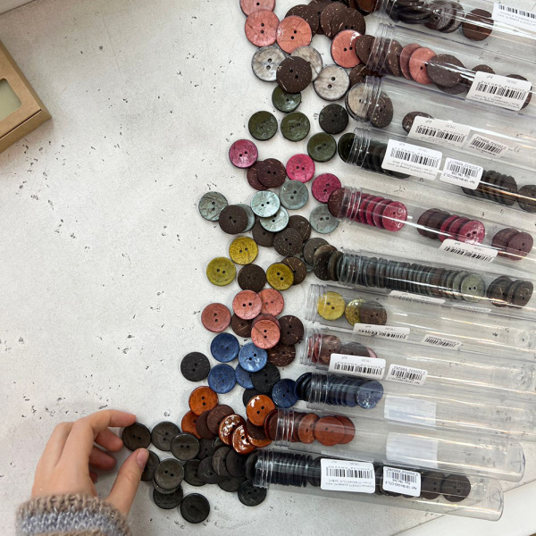 Пуговицы CONCEPT, размер 18, кокос, 11 мм