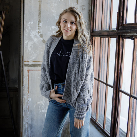 Описание вязания #Бомбер_Волнующий_волк