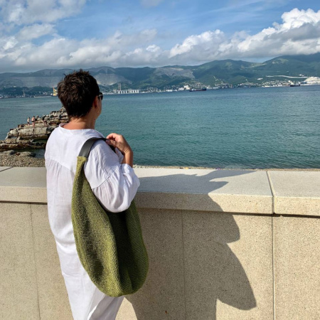 Описание вязания #Сумка_мешок