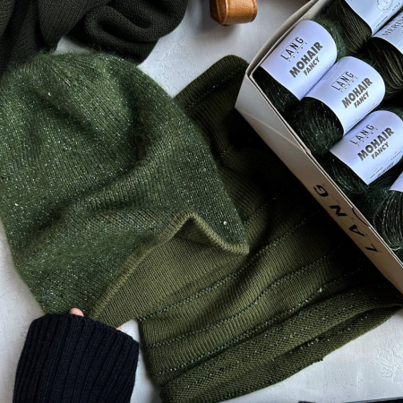 Описание вязания #Шапка_Макушка_к_макушке + снуд