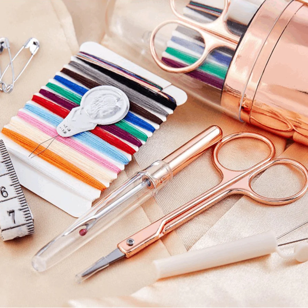 Швейный набор, розовое золото 4922