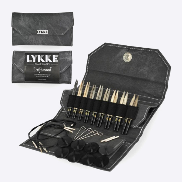 Набор спиц 7 см 9 пар Lykke Driftwood Grey