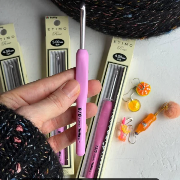 Крючок для вязания с ручкой Etimo Rose Tulip